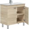 Waschbeckenunterschrank >ECO KIT< in Canadian Eiche Dekor - 80x80x45 (BxHxT) Bild 3