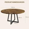 GarveeMore Esstisch Runder Küchentisch für 4-6 Personen, 120cm, Belastbarkeit bis 136 kg Bild 2