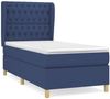 vidaXL Boxspringbett mit Matratze Blau 90x200 cm Stoff 3128739 Bild 2