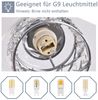 Nettlife Pendelleuchte Esszimmer Kristall Glas G9 Modern Hängeleuchte 120CM, Höhenverstellbar, LED wechselbar, Esstischlampe für Schlafzimmer Esszimmer Bar Bild 2