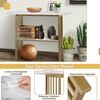 2 Ebenen Konsolentisch mit Marmoroptik 120 x 29,5 x 92,5 cm Weiß & Golden Bild 4