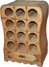 Weinregal GEZC Kolonialstil - Holz Hellbraun 61x31x41,5cm | Weinständer Flaschenregal Weinbar Weinschrank Bild 2