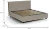 Dmora Doppelbett Scolecite, Bettkasten mit Kunstlederbezug, 100 % Made in Italy, Öffnung vorne, geeignet für Matratze 160 x 190 cm, Taupe Bild 3