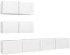 vidaXL 4-tlg. TV-Schrank-Set Weiß Spanplatte [3078711] Bild 2
