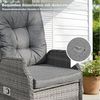 HOMECALL Esszimmerstuhl Rattan Gartensessel verstellbar, Rattansessel, Essstuhl Lounge Sessel (verstellbarer Rückenlehne, wetterfest, dick gepolsterte Kissen), für Garten, Balkon & Terrasse, COMLAX FIELD Bild 2