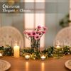 6er Glasseam Klar Glasvase Set 15x8,5 cm - Zylinder Runde Blumenvase für Bild 3