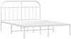 vidaXL Bettgestell mit Kopfteil Metall Weiß 150x200 cm 353686 Bild 3