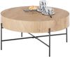 Couchtisch >MANACOR< in Eiche Dekor, Holzwerkstoff / Metall - 37x80cm (HxD) Bild 3
