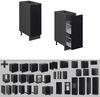 Apothekerschrank Fame-Line Schwarz gestreift 30 cm ohne Arbeitsplatte Vicco Bild 5