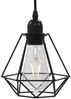 vidaXL Deckenleuchte mit Diamant-Design Schwarz 3 x E27 Glühbirnen 281634 Bild 5