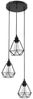 vidaXL Deckenleuchte mit Diamant-Design Schwarz 3 x E27 Glühbirnen 281634 Bild 3