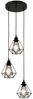 vidaXL Deckenleuchte mit Diamant-Design Schwarz 3 x E27 Glühbirnen 281634 Bild 2