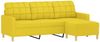 vidaXL 3-Sitzer-Sofa mit Hocker Hellgelb 180 cm Stoff 3201006 Bild 3