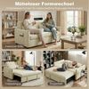 HOMCOM Schlafsofa, Ausziehbar Schlafcouch 1 Teile, für Wohnzimmer, kleinen Raum, Beige Bild 4