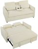HOMCOM Schlafsofa, Ausziehbar Schlafcouch 1 Teile, für Wohnzimmer, kleinen Raum, Beige Bild 2