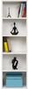 furni24 Bücherregal mit 5 Fächern, Holzregal, Würfelregal, Aufbewahrungsregal, weiß, 40 x 24 x 132h Bild 3