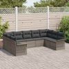 vidaXL Gartensofa-set mit Speicher 9 pcs Grau Poly-Rattan 3354188 Bild 3