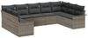vidaXL Gartensofa-set mit Speicher 9 pcs Grau Poly-Rattan 3354188 Bild 2