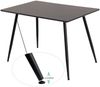 Esstisch Tischplatte mit Holzmaserung Küchentisch Esszimmertisch Speisetisch Tisch Esszimmer Küche 115x75 MDF Metallrahmen Dunkelbraun Bild 4