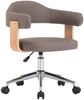 vidaXL Esszimmerstuhl Drehbar Taupe Bugholz und Stoff, Drehbar [287420] Bild 2