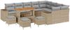 vidaXL Garten-Sofa-Set mit Kissen mit Kissen 13 pcs Beige und Hellgrau 3364002 Bild 2