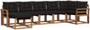 vidaXL Outdoor-Sofagarnitur mit Kissen 7 pcs Natürlich und Schwarz 3368883 Bild 2