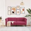 vidaXL Sofa 2-Sitzer Weinrot Samt 372579 Bild 3