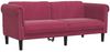 vidaXL Sofa 2-Sitzer Weinrot Samt 372579 Bild 2