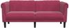 vidaXL Sofa 2-Sitzer Weinrot Samt 372579 Bild 4