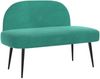 vidaXL Gepolsterte Bank mit Rückenlehne Türkis 110 x 60 x 76 cm Samt 42040795 Bild 2
