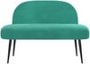 vidaXL Gepolsterte Bank mit Rückenlehne Türkis 110 x 60 x 76 cm Samt 42040795 Bild 3