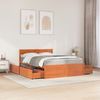 vidaXL Bett mit Schubladen und Matratze Wachsbraun 120x200 Massivholz 3281903 Bild 3