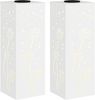vidaXL Solar LED Weg Licht 2 pcs Weiß Kalt gewalzter Stahl 879766 Bild 2