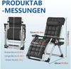 FIVMEN Gartenliege Sonnenliege klappbar Liegestuhl Verstellbare Rückenlehne 90–170°, inkl. Nackenkissen, Getränkehalter, Seitentasche, bis 160kg Bild 3