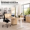 bümö manuell höhenverstellbarer Schreibtisch 180x80 in graphit Gestell in Graphit - PC Tisch höhenverstellbar & groß, höhenverstellbarer Tisch Büro, großer Computertisch verstellbar, X19-G-GG Bild 3