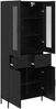 vidaXL Highboard Schwarz Eichen-Optik 69,5 x 34 x 180 cm Holzwerkstoff 3416106 Bild 5