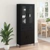 vidaXL Highboard Schwarz Eichen-Optik 69,5 x 34 x 180 cm Holzwerkstoff 3416106 Bild 4