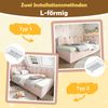 Polsterbett Daybett 90x200 cm Tagesbett Schlafsofa mit Ausziehbett 90x190 cm, Samt, Rosa Bild 5