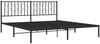vidaXL Bettgestell mit Kopfteil Metall Schwarz 180x200 cm 374441 Bild 4