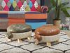 Beliani Pouffe pet green eco-leather TURTLE Bild 3