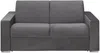 Vente-unique - CALITO Sofa SamtStoff Grau - B 223 cm94 cm x H 85 cm x L 174 cm Bild 2