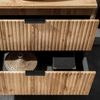 Waschtischunterschrank 60cm ADELAIDE-56, Wotaneiche mit gerillter Front, B/H/T ca. 60,6/59,2/46,5 cm Bild 4