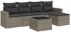 vidaXL 6-tlg. Garten-Sofagarnitur mit Kissen Grau Poly Rattan 3251237 Bild 2