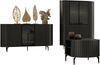 Wohnzimmer-Set Zelfa IV (Farbe: Schwarz, ohne Beleuchtung) Bild 2