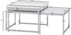 Couchtisch 2er Set Holz / Metall Sofatisch Eckig Weiß Modern, Beistelltisch 2. .. Bild 3
