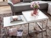 Couchtisch 2er Set Holz / Metall Sofatisch Eckig Weiß Modern, Beistelltisch 2. .. Bild 4
