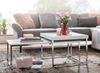 Couchtisch 2er Set Holz / Metall Sofatisch Eckig Weiß Modern, Beistelltisch 2. .. Bild 2