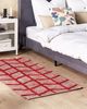 Teppich Baumwolle rot 80 x 150 cm geometrisches Muster SIVAS Bild 3