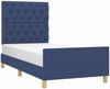 Einzelbett mit Kopfteil Stoff Blau 80x200 cm [3125258] Bild 3