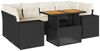 vidaXL 7-tlg. Garten-Sofagarnitur mit Kissen Schwarz Poly Rattan 3327339 Bild 2